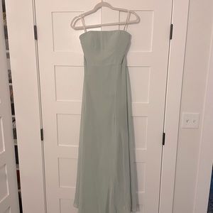 Jenny Yoo Strapless Bridesmaids Dress - sea glass